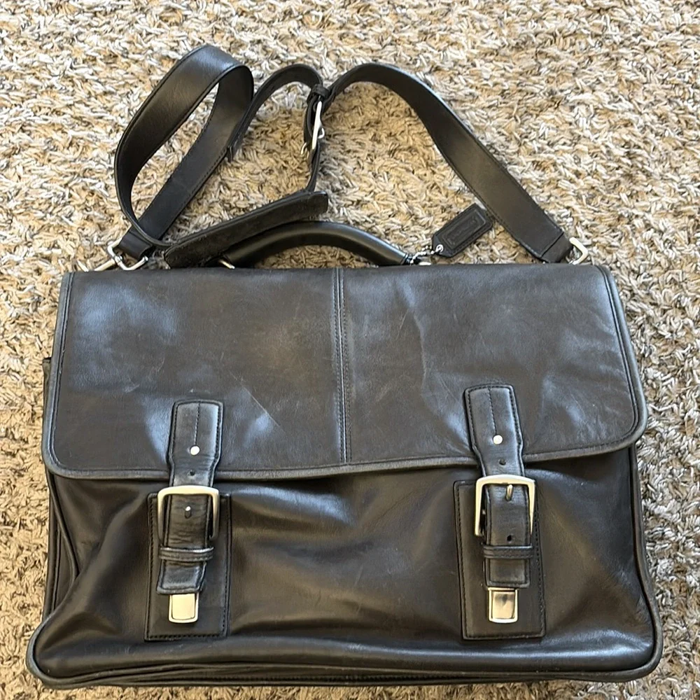 Coach Black Leather Briefcase - Picture 16 of 16